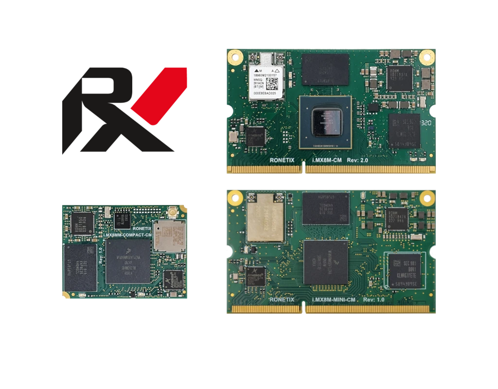 Ronetix Logo with i.MX8M portfolio